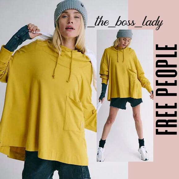 Free People sweatshirt activewear hoodie pullover cotton cozy Movement Small - Picture 1 of 8